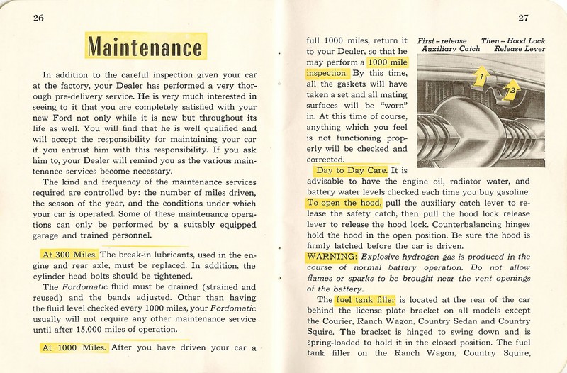 1953 Ford Owners Manual Page 20